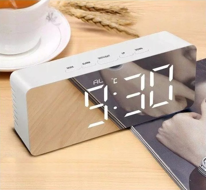 Gambar produk NieNie Jam Weker Mirror Alarm Digital + Temperature - YQ-719