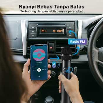 Gambar produk Lewinner Mikrofon Karaoke Wireless Bluetooth Speaker Portable - L-698