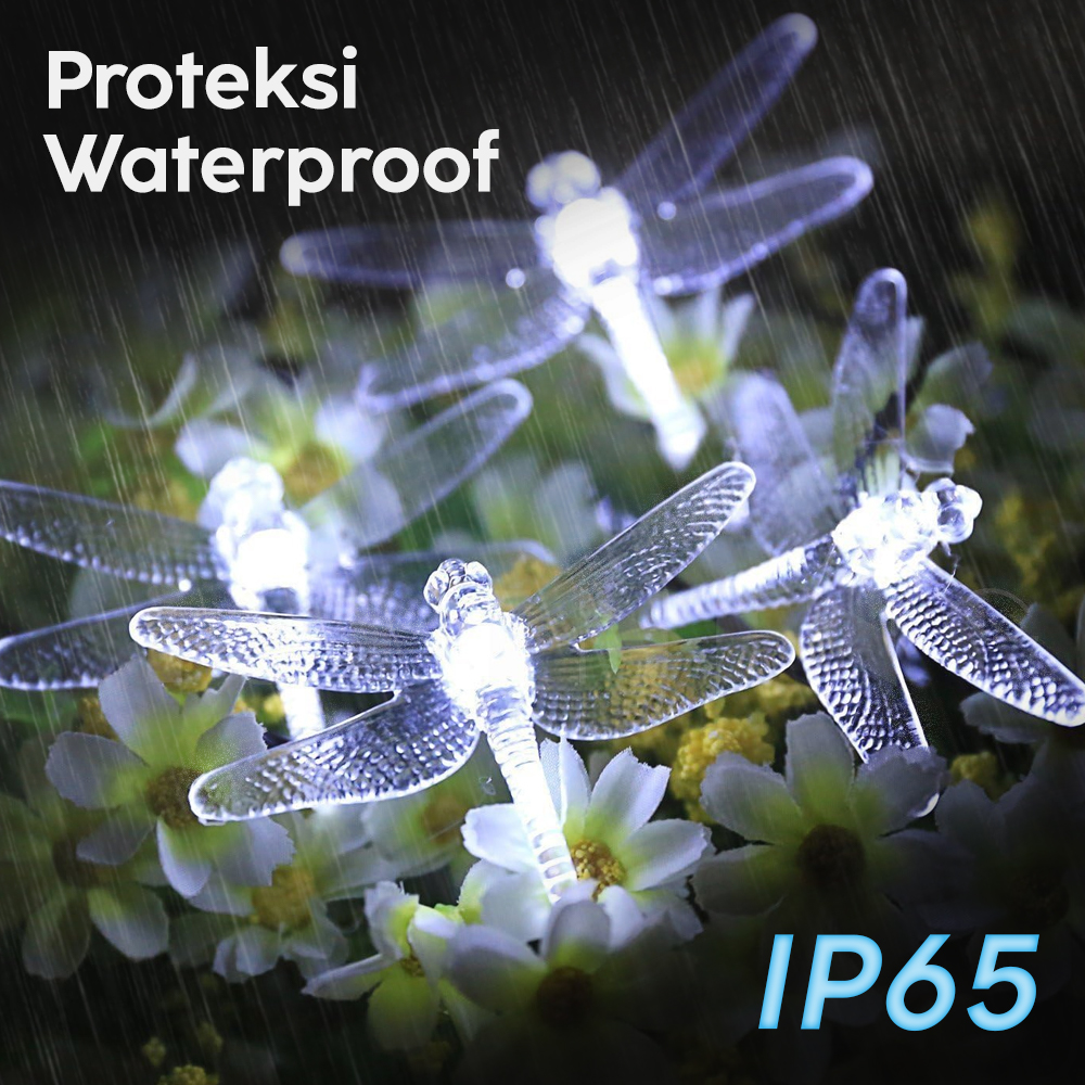 Gambar produk YUSHILED Lampu Hias String Lights Dragonfly Solar Panel IP65 8 Modes 20 LED - M088