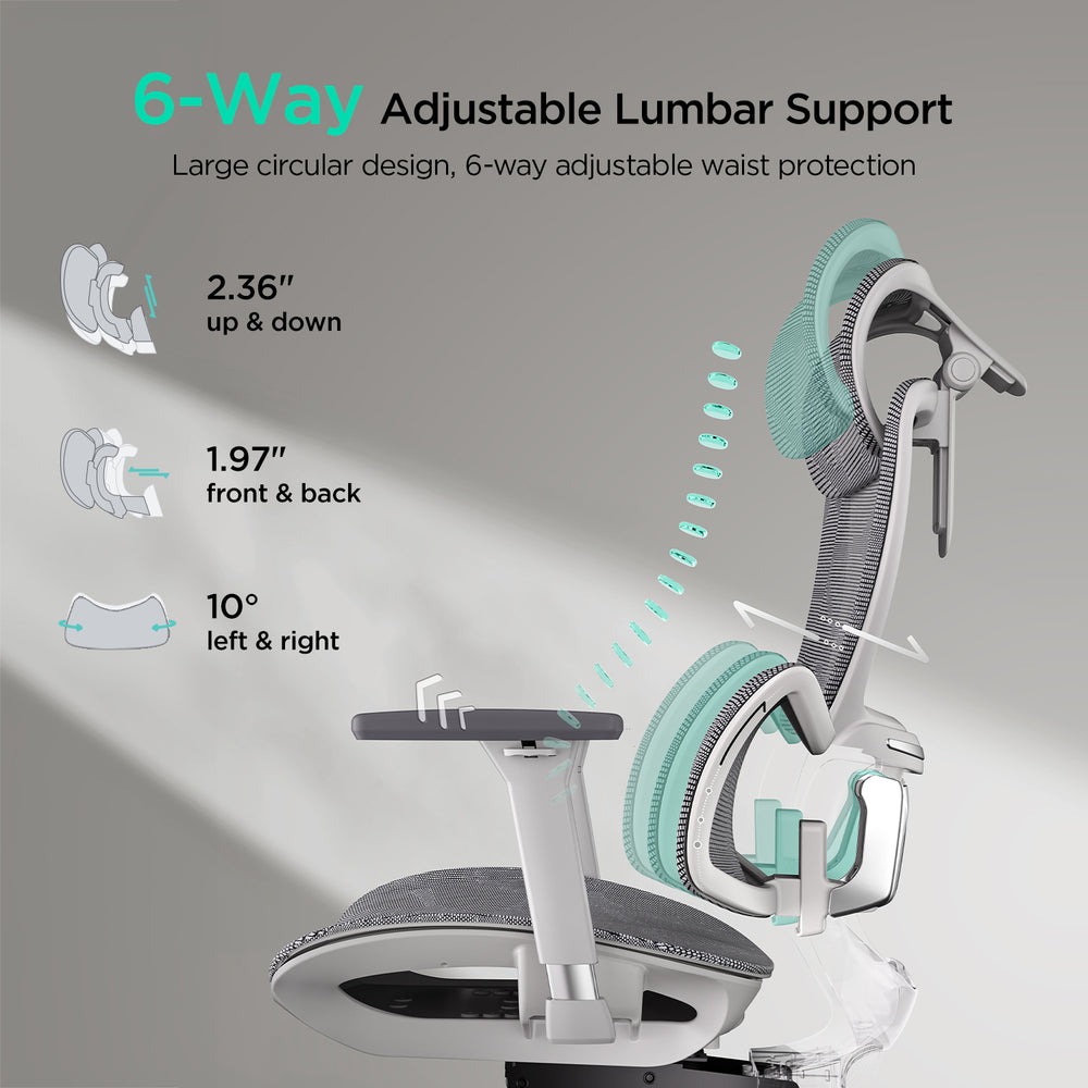 Gambar produk HBADA Kursi Kantor Office Chair Lumbar Support Flexible Armrest - E2