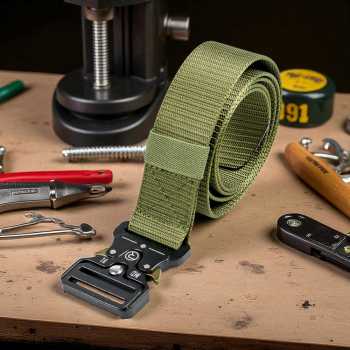 Gambar produk Rhodey Tali Ikat Pinggang Canvas Military Tactical Fast Unlock 1.2M - MU055