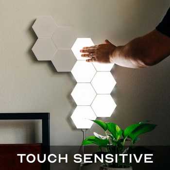 Gambar produk JGT Lampu Hias Hexagonal Dinding LED RGB Touch Control 3 PCS - 80944