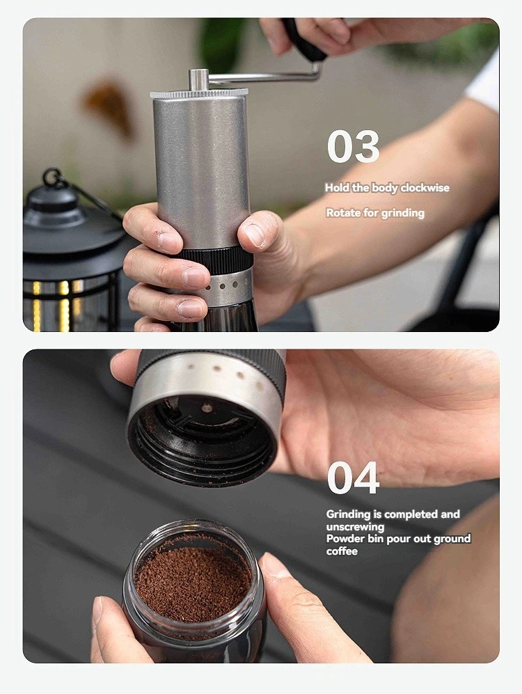Gambar produk IZL Alat Penggiling Kopi Manual Coffee Grinder Seven Cornered Steel - I-88
