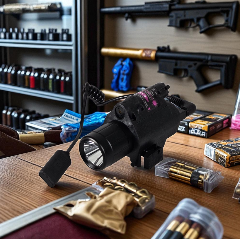 Gambar produk TaffLED Senter Senapan Tactical Rail Mount 200 Lumens with Laser 5mW - JGSD