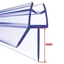 Gambar produk Villy Seal Strip Penutup Celah Pintu Kaca Kamar Mandi Tebal 4-6mm 50cm 20mm - V50
