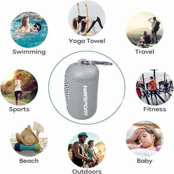 Gambar produk TaffSPORT Handuk Portable Travel Quick Dry Cooling 77x28cm with Pouch - LA429
