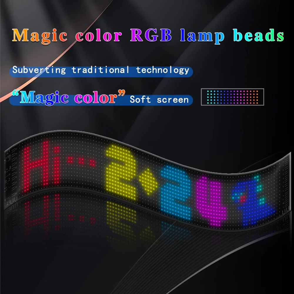 Gambar produk Wisciton LED Matrix Panel Bluetooth Flexible Waterproof 89.8x19.2cm - W19