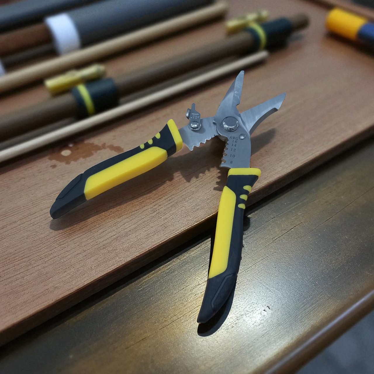 Gambar produk ZHOLIN Gunting Kawat Listrik Multifungsi Cable Cutter Stainless Steel - Z196