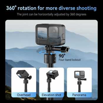 Gambar produk TELESIN Tripod Kamera Aksi Tongsis Monopod Power Bank Bluetooth Remote - S1-CSS-01-TGP