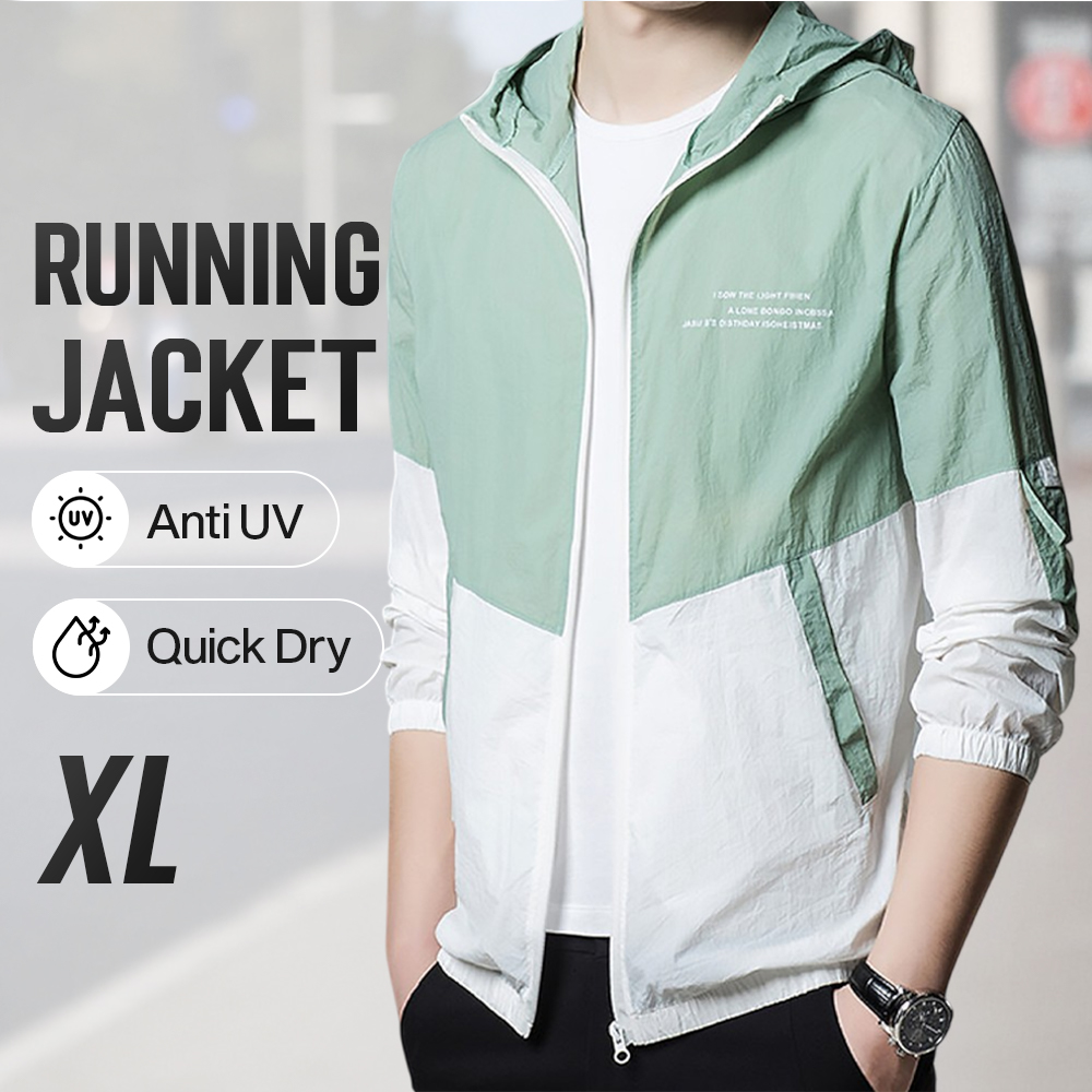 Gambar produk MOMO Jaket Running Anti UV Windbreaker Korean Style Polyester XL - MM067