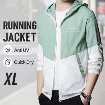 MOMO Jaket Running Anti UV Windbreaker Korean Style Polyester - MM067