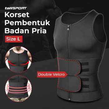 TaffSPORT Korset Pembentuk Badan Pria Waist Fat Burner Double Velcro - MWL10
