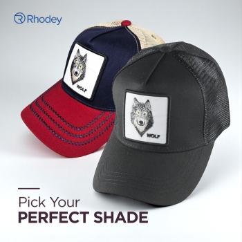 Gambar produk Rhodey Topi Trucker Unisex Jaring Mesh Hat Wolf Patch - DH-YK