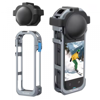 Gambar produk TELESIN Case Pelindung Action Cam Full Cage Protection for Insta360 X5 - S6-FMS-19-TIS