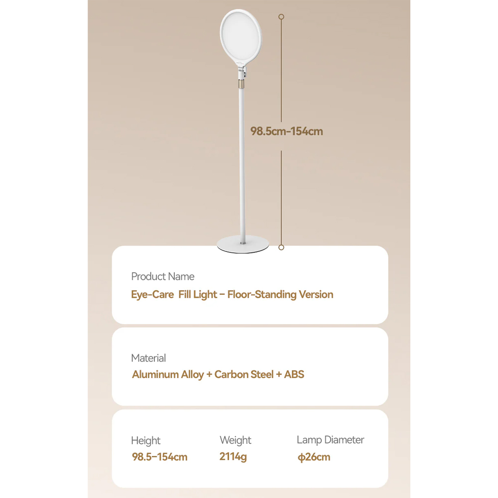 Gambar produk TELESIN Lampu Fill Light Dimmable 3in1 Temperature Flicker Free Floor Version - P5-BGD