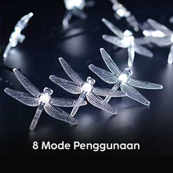 Gambar produk YUSHILED Lampu Hias String Lights Dragonfly Solar Panel IP65 8 Modes 20 LED - M088