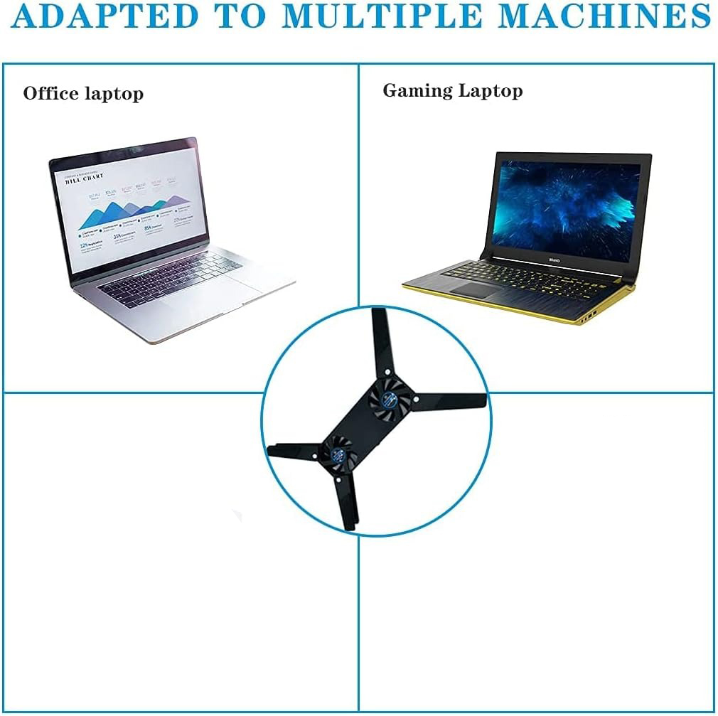 Gambar produk Kingcooler Cooling Pad Laptop Kipas Pendingin Lipat 2 Fan 14 Inch - 818