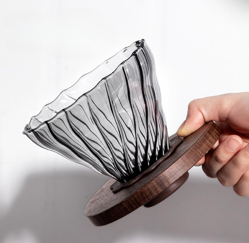 Gambar produk PORBU Filter Penyaring Kopi V60 Coffee Dripper Borosilicate 3-4 Cup - P1