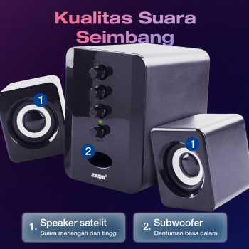 Gambar produk SADA Active Speaker Stereo 2.1 with Subwoofer and USB Power - D-202
