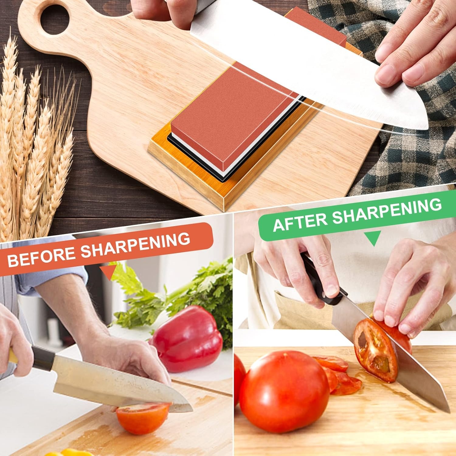 Gambar produk Chefic Batu Asah Pisau Whetstone Knife Sharpener 2 Side 3000/8000 - C380
