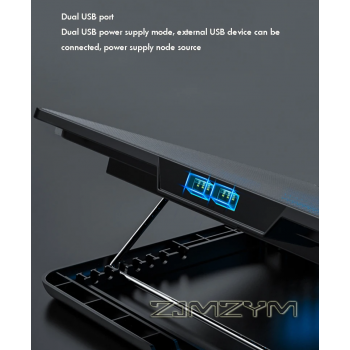 Gambar produk ZJMZYM Cooling Pad Laptop Gaming Kipas Pendingin 8 Fan 15.6 Inch - LG2010
