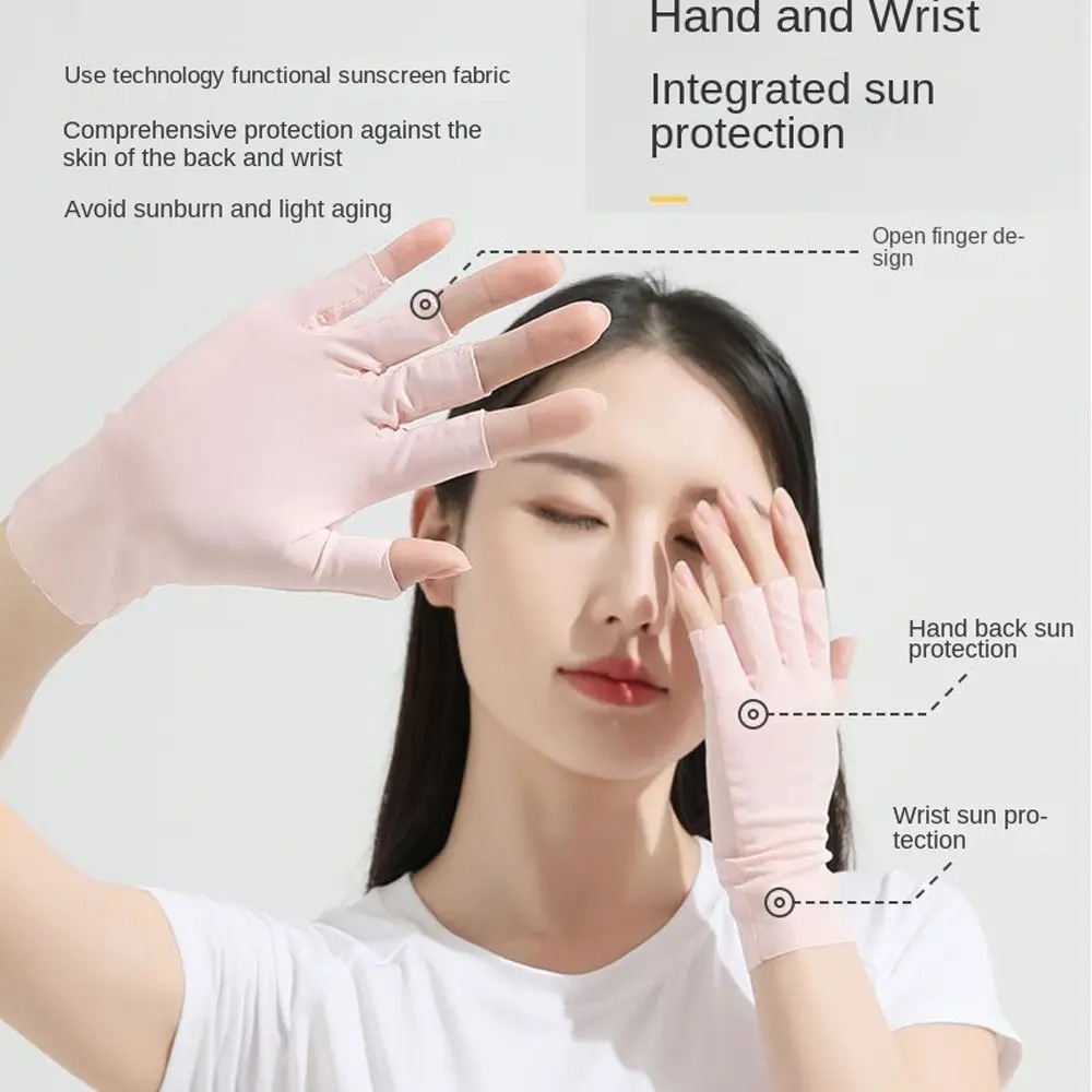 Gambar produk MALSHI Sarung Tangan Anti UV Sunscreen Gloves Nail Art - MS31