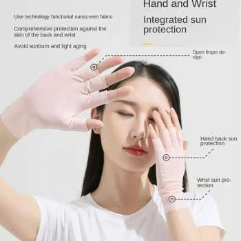 Gambar produk MALSHI Sarung Tangan Anti UV Sunscreen Gloves Nail Art - MS31
