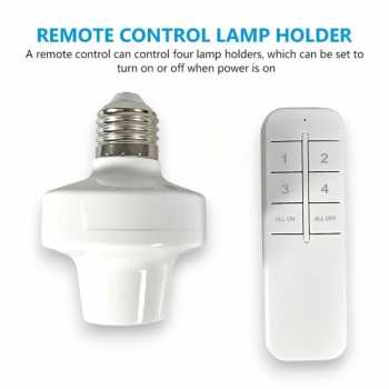 Gambar produk TSLEEN Fitting Lampu Wireless Remote Control E27 Timer Switch Lamp - DT0005