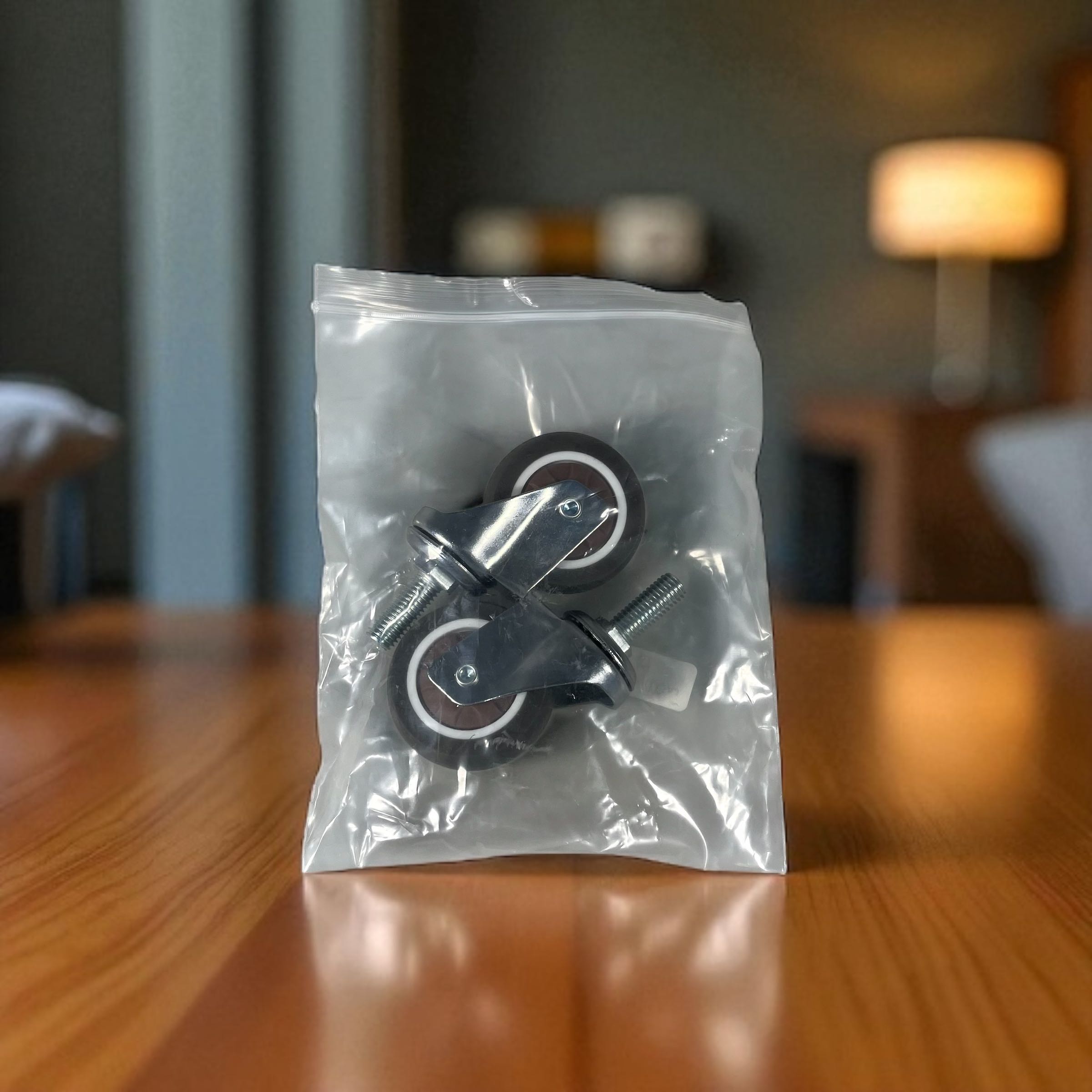 Gambar produk CASTRY Roda Kastor Furniture Soft Rubber Caster Wheel 2 Inch 2 PCS Screw - C20