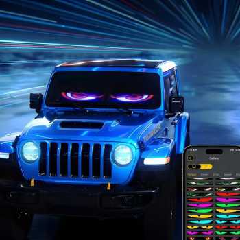 Gambar produk FITIO LED Matrix Panel Bluetooth Flexible Waterproof 34.8x10.2cm 2 PCS - F34