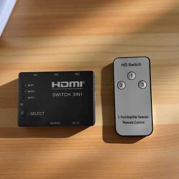 Gambar produk Perlinta HDMI Switch 3 Port Full HD 1080P with Remote Control - 3T01