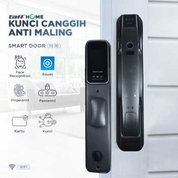 Gambar produk TaffHOME Smart Door Lock Fingerprint 3D Face Recognition Card Eques - YS-3D