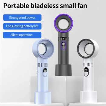 FENG Kipas Mini Portable Handheld Bladeless Fan 100 Speed Rechargeable - XG-360