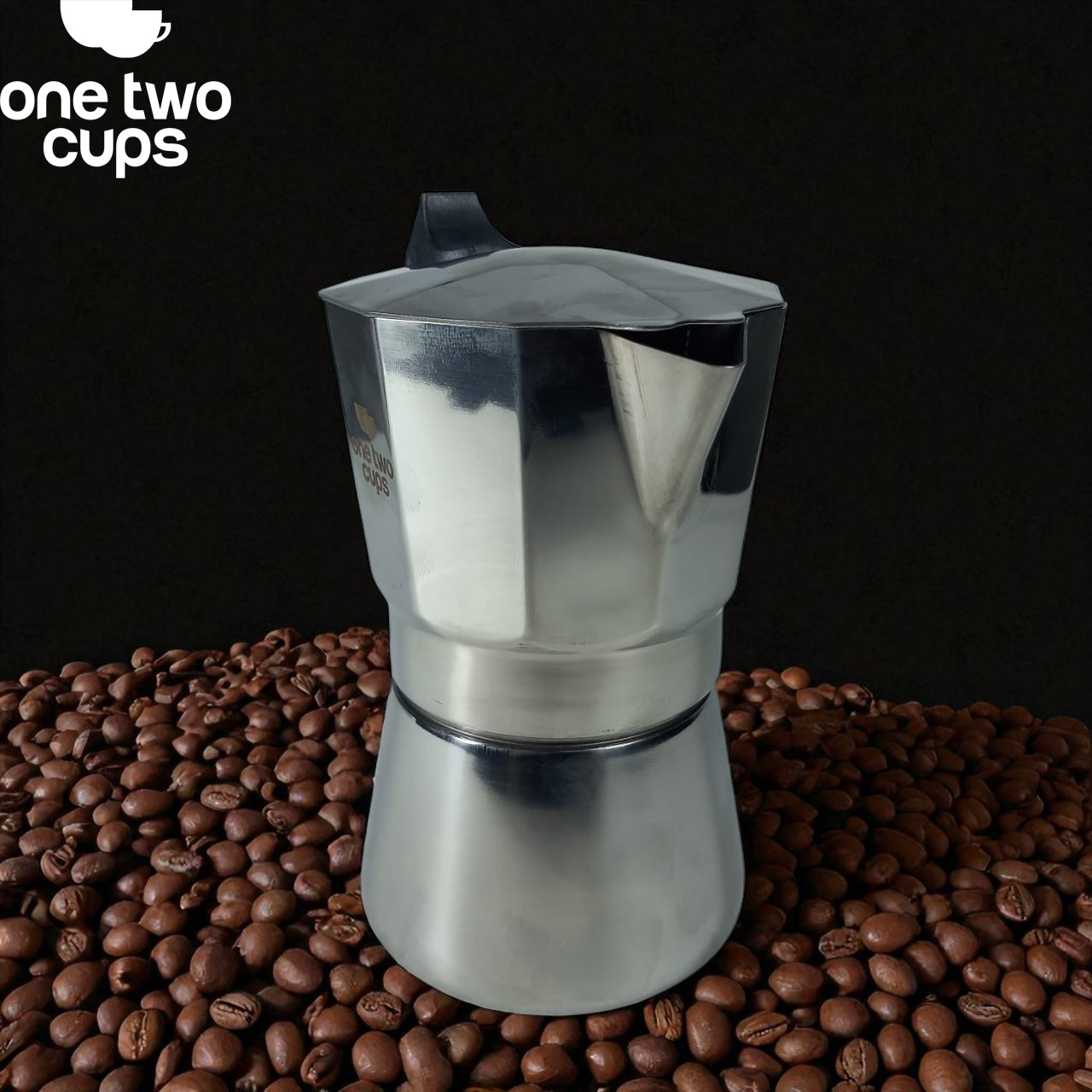 Gambar produk One Two Cups Moka Pot Italian Espresso Coffee Maker Stainless Steel 300ml - W-767