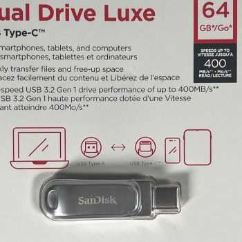 Gambar produk SanDisk Ultra Dual Drive Luxe USB Type C 3.1/3.2 Gen 1 64GB - SDDDC4