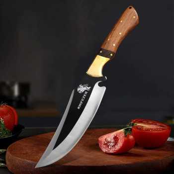 Gambar produk KNIFEZER Pisau Daging Carbon Steel Forged Butcher Knife with Case - G245