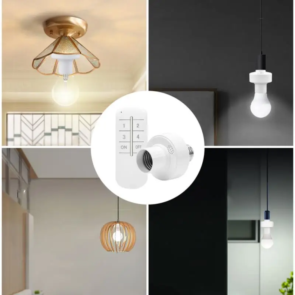 Gambar produk TSLEEN Fitting Lampu Wireless Remote Control E27 Timer Switch Lamp - TS803