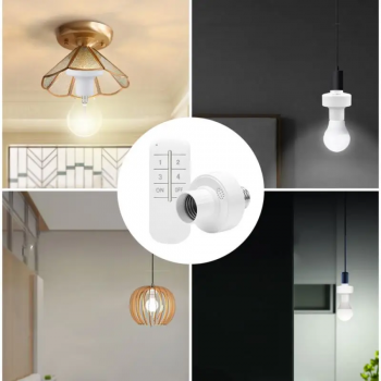 Gambar produk TSLEEN Fitting Lampu Wireless Remote Control E27 Timer Switch Lamp - TS803