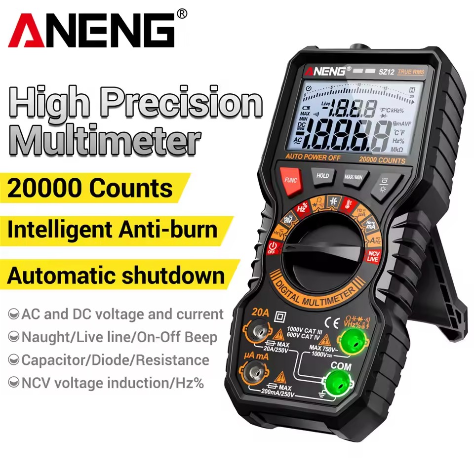 Gambar produk ANENG Digital Multimeter Portable Voltage Tester NCV LCD 20000 Counts - SZ12