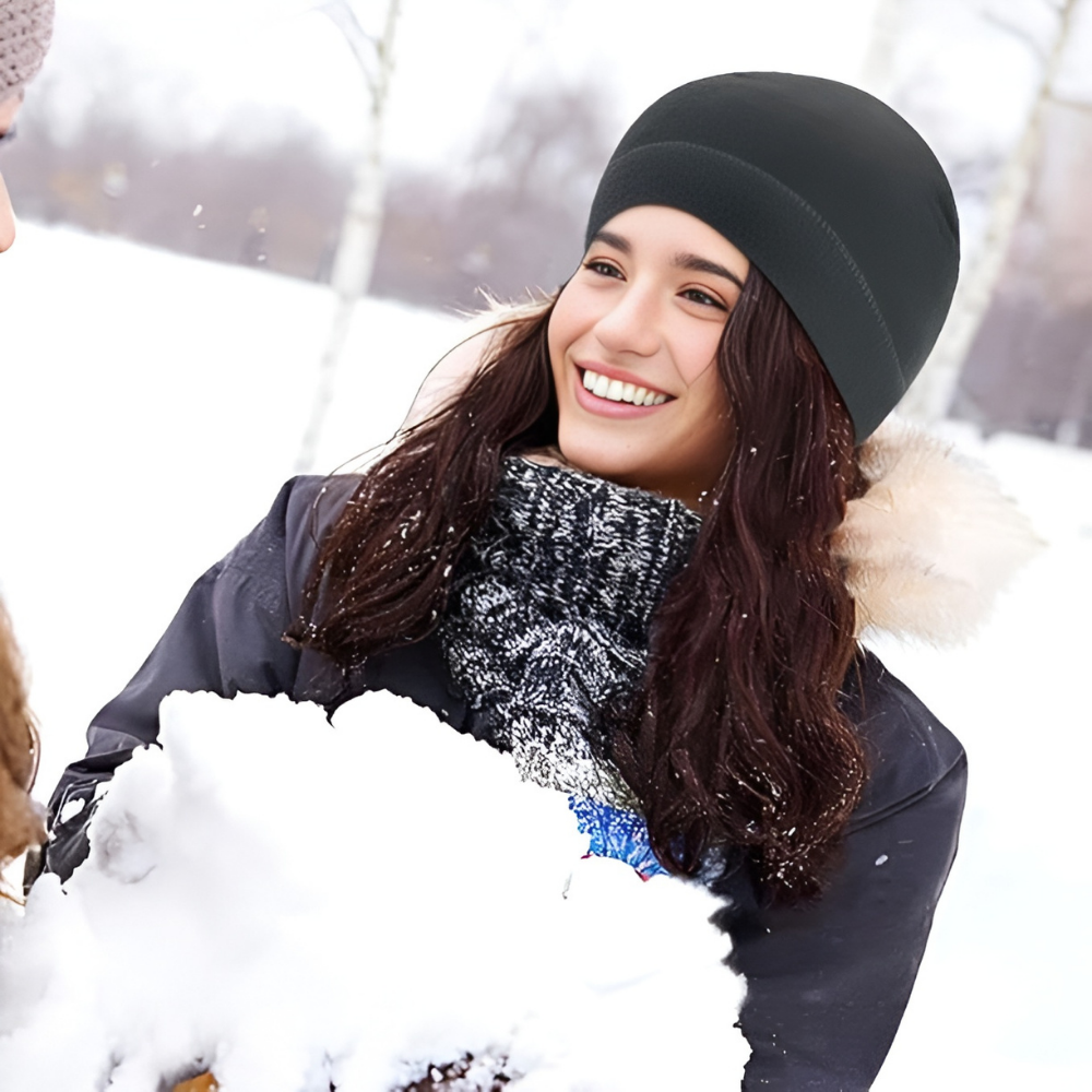 Gambar produk TRUE Topi Kupluk Pria Wanita Kain Fleece Beanie Hat Winter - EC003