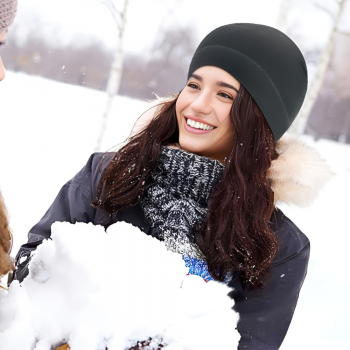 Gambar produk TRUE Topi Kupluk Pria Wanita Kain Fleece Beanie Hat Winter - EC003
