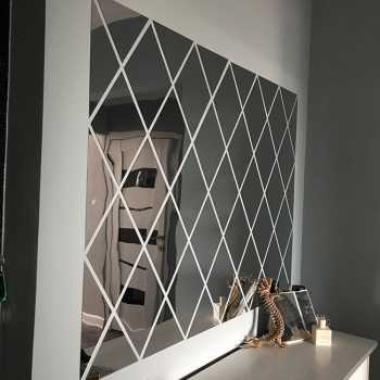 Gambar produk KANUSHI Stiker Cermin Tempel DIY 3D Acrylic Mirror Adhesive 100U 50x100cm - KN-100