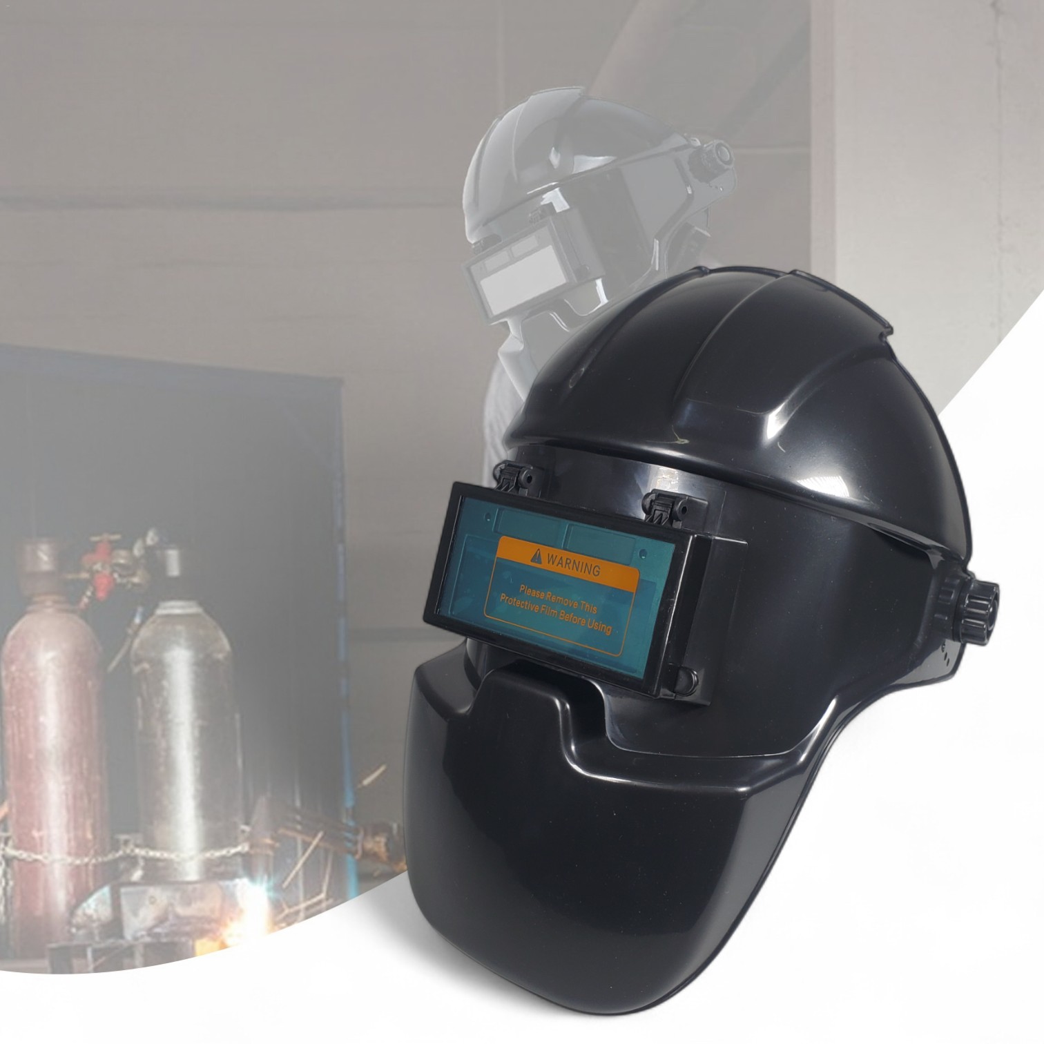 Gambar produk PLASHMA Helm Las Otomatis True Color Auto Dimming Welding Mask - P10