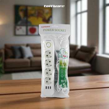 Gambar produk Taffware Stop Kontak USB Port EU Plug 10A 110-250V 2500W 4 Lubang - QL-1071U / QL-1072U