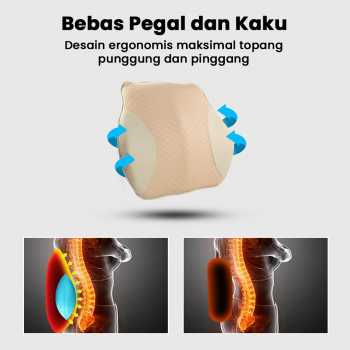 Gambar produk MALUOKASA Bantal Punggung Mobil Memory Foam Lumbar Support - M3D
