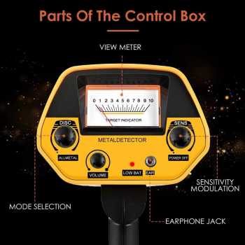Gambar produk TECLUNG Pendeteksi Logam Metal Detector Waterproof Adjustable 3 Mode - GTX5030G