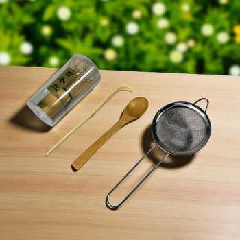 Gambar produk Baiben Li Matcha Set Kit Chasen Chashaku Chakoshi Bamboo 4 PCS - B41