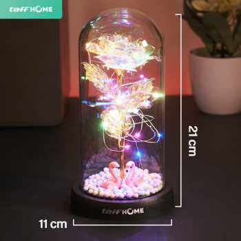 Gambar produk TaffHOME Lampu Meja Hias LED Galaxy Rose Eternal Colorful Light Swan Style - TH-505