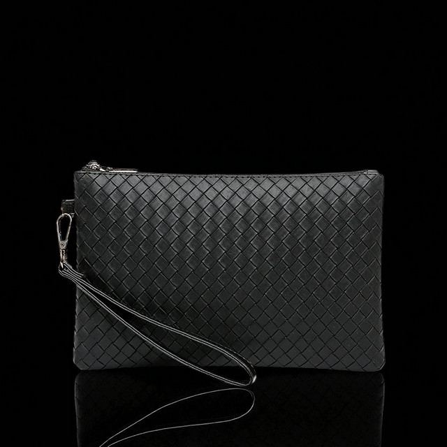 Gambar produk KIET Tas Genggam Kulit Motif Anyam Kulit Leather Clutch Bag - KT1912