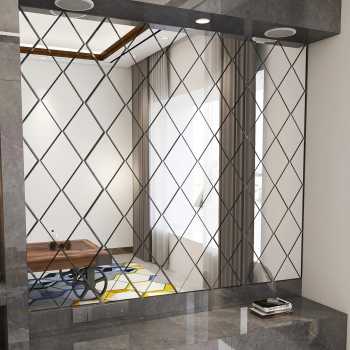 Gambar produk KANUSHI Stiker Cermin Tempel DIY 3D Acrylic Mirror Adhesive 100U 50x100cm - KN-100